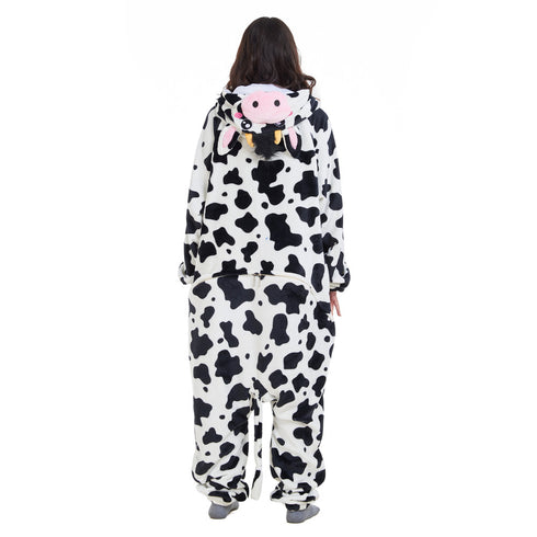 Snuggs Blanket Animal Onesie Black Cow